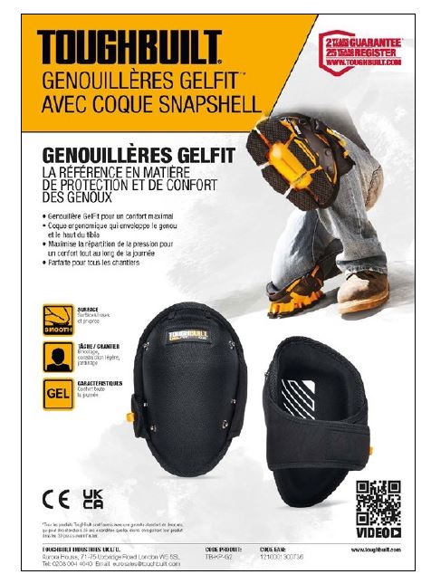 TOUGHBUILT, Genouillères non-marquantes