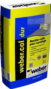 Autre photo du produit Mortier-colle pour carrelage poreux Webercol dur - gris - sac de 25 kg WEBER