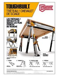 Autre photo du produit Pack de 2 trteaux-table de chantier C650 